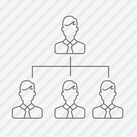 Vector flat line businessmen iconのイラスト素材