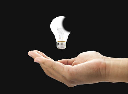 Energy symbol on the man hand