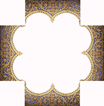 Frame of the pattern of the temple beautifulの写真素材