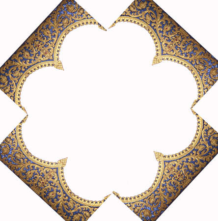 Frame of the pattern of the temple beautifulの写真素材