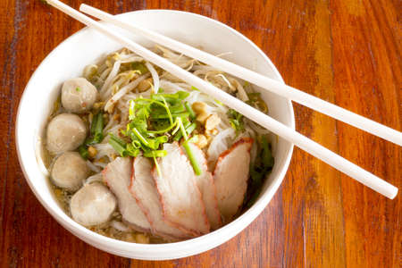 Small bowl of delicious noodlesの写真素材