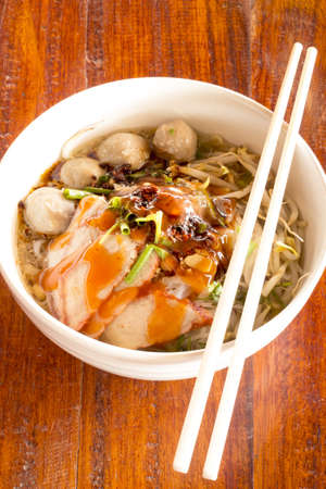Small bowl of delicious noodlesの写真素材