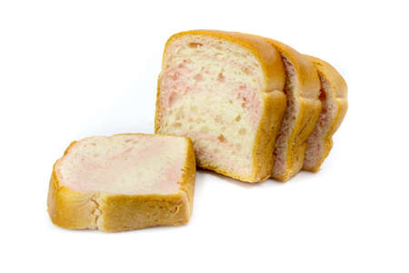 Sliced Wheat Bread on white background