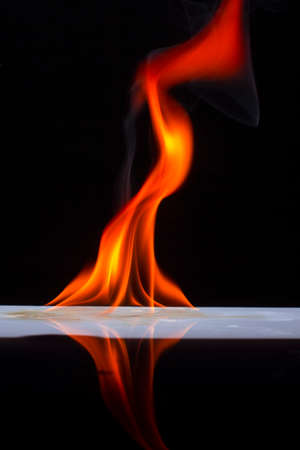 Fire flames on a  background
