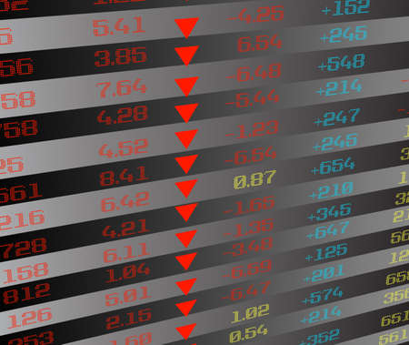 Stocks fall because the economy is badの写真素材