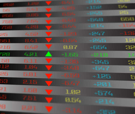 Stocks fall because the economy is badの写真素材