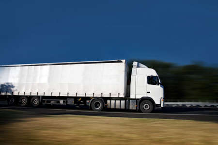 semi truck on road