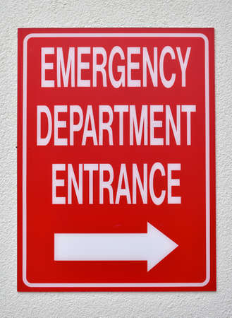 Emergency Department Entrance Signの写真素材