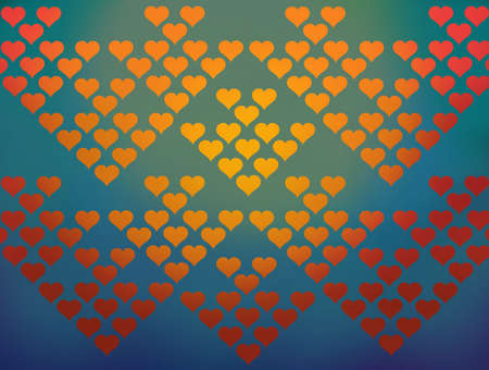 Colorful hearts pattern backgroundの写真素材