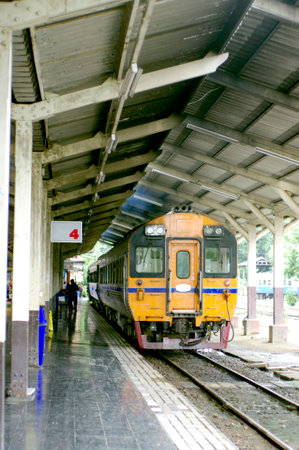 old train in station. Thailand asian old trainのeditorial素材