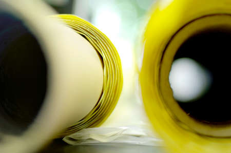 yellow paper rollの写真素材
