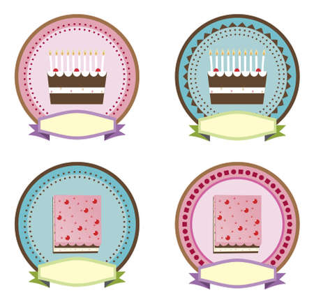 cake icon illustrationのイラスト素材