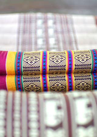 Asian pillow fabric patternの写真素材
