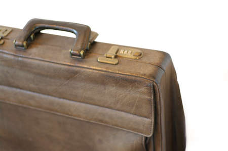 business leather bag isolatedの写真素材