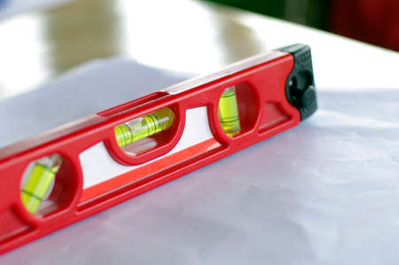 level measuring stick, construction toolの写真素材