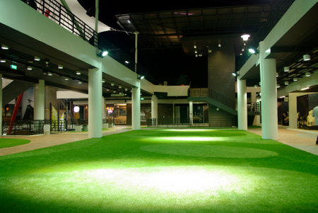 indoor green grass architectureのeditorial素材