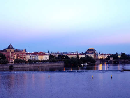Prague, Czech republic in the eveningの写真素材