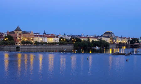 Prague, Czech republic in the eveningの写真素材