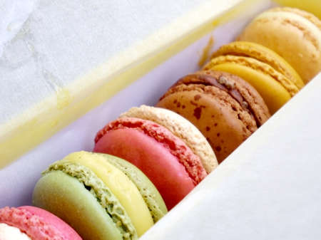 macaron coloful dessert, french iconの写真素材