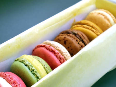 macaron coloful dessert, french iconの写真素材