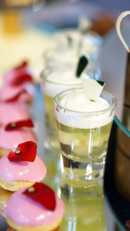 colourful dessert buffet, afternoon high tea の写真素材