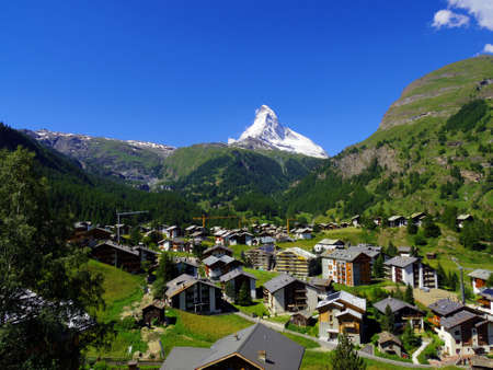 Zermatt Switzerland, green car-free cityの写真素材