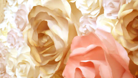 white rose flower wedding, valentine background painting styleの写真素材