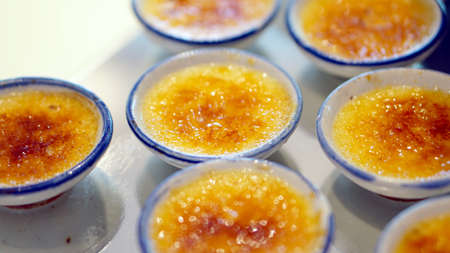 creme brulee desertsの写真素材
