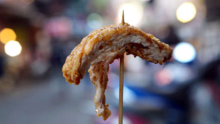 Taiwanese fried chicken famouse street foodの写真素材