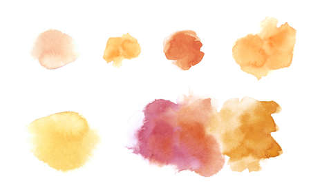 watercolor bolb spot in circle texture for usage illustrationの写真素材