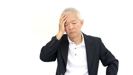 asian senior businessman worryの写真素材