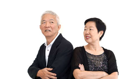 Asian senior partner dress in formal attire. Love life family business conceptの写真素材