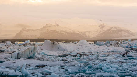 Stunning glacier lagoon of Iceland. Majestic nature beauty