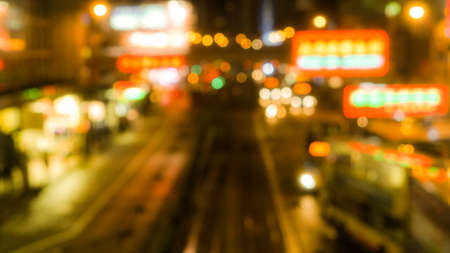 Blur street shopping signs Hong Kong background defocusの写真素材