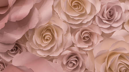 roses flower wedding  pink background copy spaceの写真素材