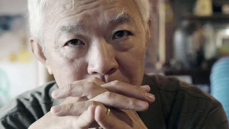 Asian senior elderly man with ring serious thinking and worry about futureの写真素材