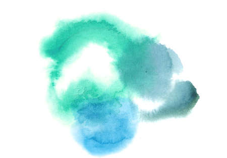 Wet colorful watercolor spot illustartion elements with copy spaceの写真素材