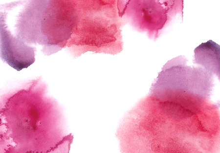 Wet colorful watercolor spot illustartion elements with copy spaceの写真素材