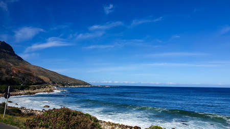 South Africa deep blue ocean with clear sky Indian sea