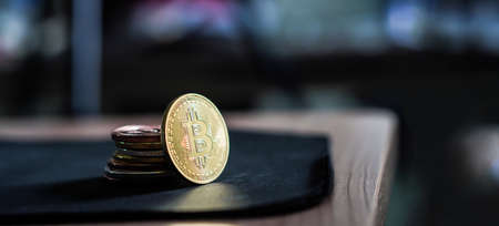 Stack of Crypto currency blockchain digital investmentの写真素材