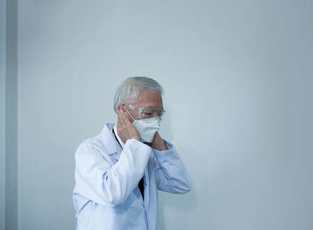 Asian doctor sceintist healthcare professionals anxiety and depression stress from ongoing pandemic...