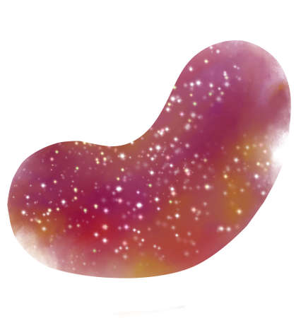 Freeform abstract shape watercolor painting elements