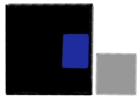 Blue grey black Geometric rectangle minimal style element hand drawing illustrationの写真素材