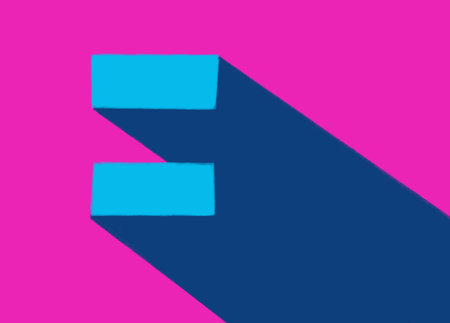 Neon tokyo pink futuristic banner text box geometric long shadow cast hand draw illustrationの写真素材