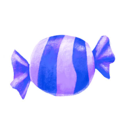 Candy wrapper colorful foil wrap sweet treat chocolate hand illustration artの写真素材