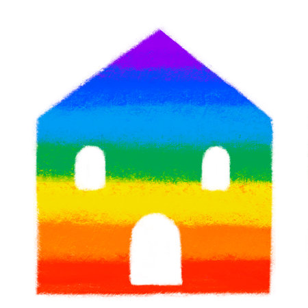 pride rainbow symbol LGBTQ equality rights hand drawn illustrationの写真素材