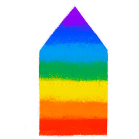 Shape form pride rainbow symbol LGBTQ equality rights hand drawn illustration artの写真素材
