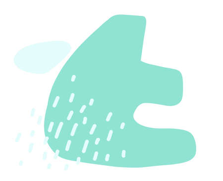 KId pastel fun colorful freeform organic boho doodle shape hand draw illustration elementの写真素材