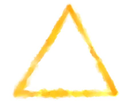 Geometric shape triangle hand drawin in watercolor brush line decorative abstract modern element artの写真素材