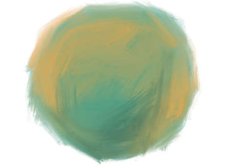 Organic oil painting circle sphere stroke artistic abstract element backgroundの写真素材